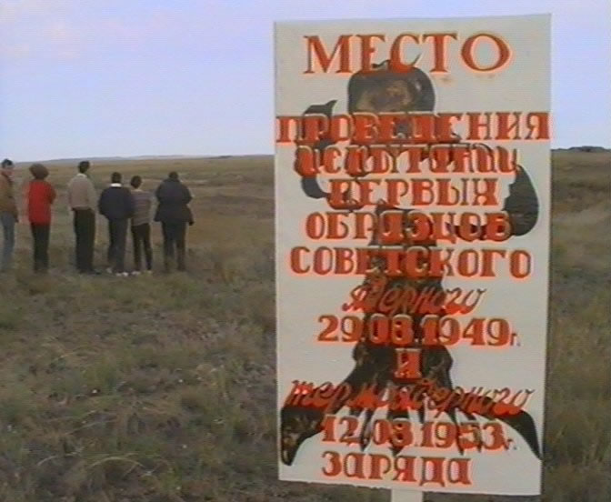 Researchers visit the site of the first Soviet nuclear tests
